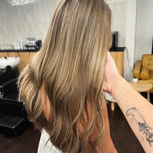 Cool Blonde Foil Highlight With Root Blend And Soft Waves Lake Mary FL