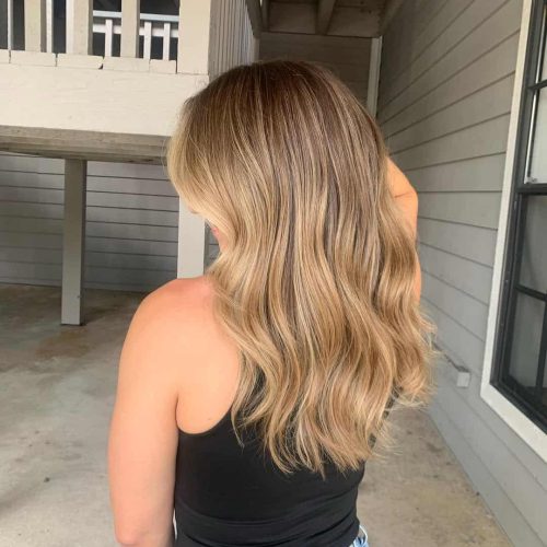 Dimensional Blonde Balayage With Soft Waves Lake Mary FL