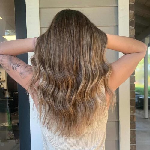 Dimensional Blonde Lived In Color With Root Blend And Waves Lake Mary FL