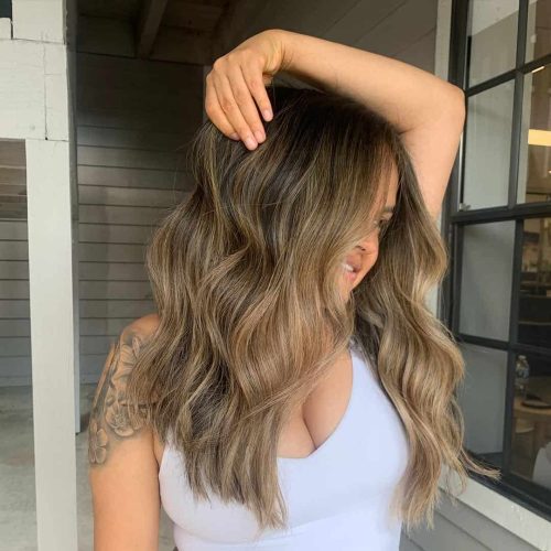 Mushroom Brown Lived In Hair Color With Soft Volume Lake Mary FL